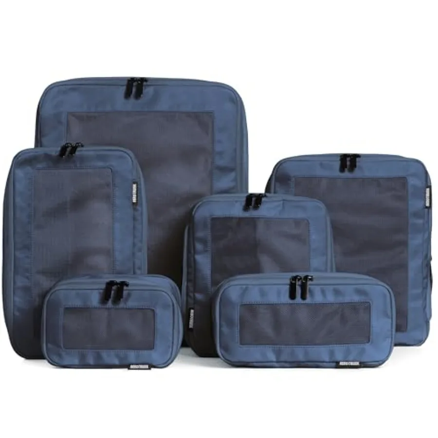 Travel compression packing cubes for suitcases durable nylon, black double zipper design, space-saving and lightweight
Travel compression packing cubes for suitcases durable nylon, black double zipper design, space-saving and lightweight