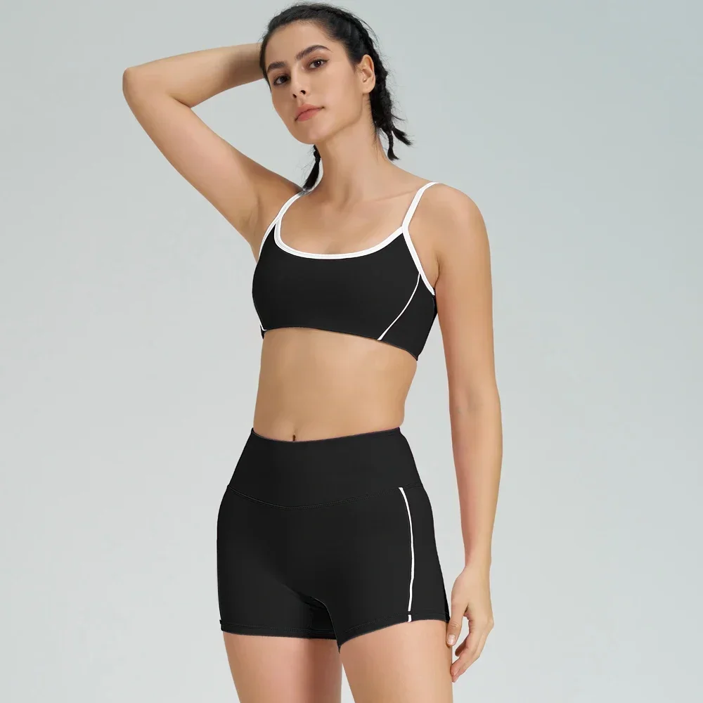 Seamless Yoga Set Women Shockproof Bra Crop Top High Waist Short Workout Sets Black Contrast Fitness Sport Running Gym Clothing
Seamless Yoga Set Women Shockproof Bra Crop Top High Waist Short Workout Sets Black Contrast Fitness Sport Running Gym Clothing