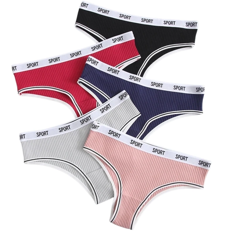 Striped Cotton Women's thong SPORT Letter Print Belt Girls T-pants Seamless T-back Antibacterial Cotton Crotch Lady G-string
Striped Cotton Women's thong SPORT Letter Print Belt Girls T-pants Seamless T-back Antibacterial Cotton Crotch Lady G-string