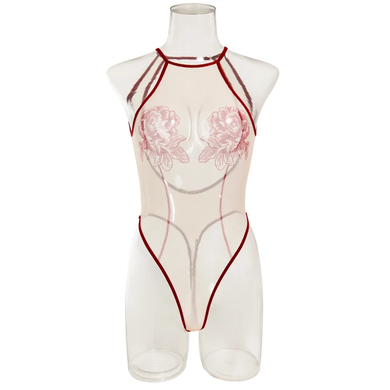 Bikini print mesh bodysuit, sexy hollow-out see-through backless one-piece lingerie bodysuit
Bikini print mesh bodysuit, sexy hollow-out see-through backless one-piece lingerie bodysuit
