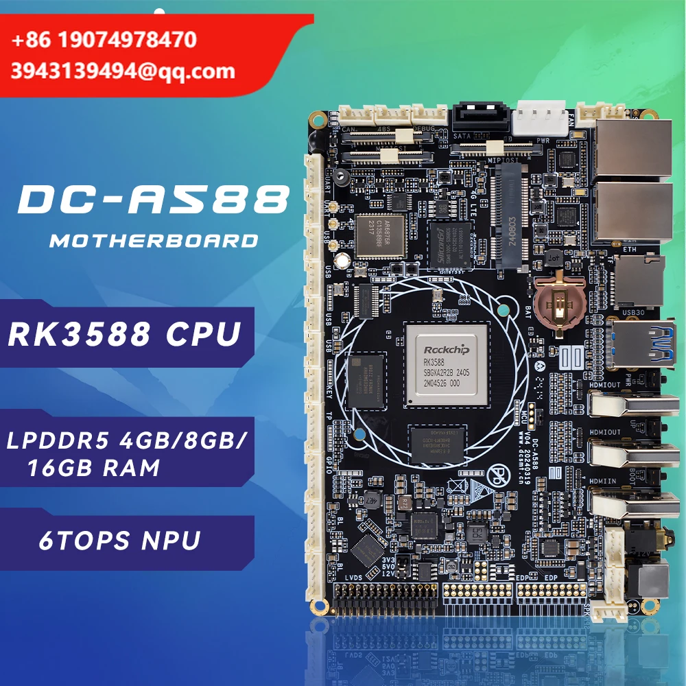 RK3588 SOM Board With Android 12 System Rockchip RK3588 Development Board Linux Embedded System For Industrial Control AIOT
RK3588 SOM Board With Android 12 System Rockchip RK3588 Development Board Linux Embedded System For Industrial Control AIOT