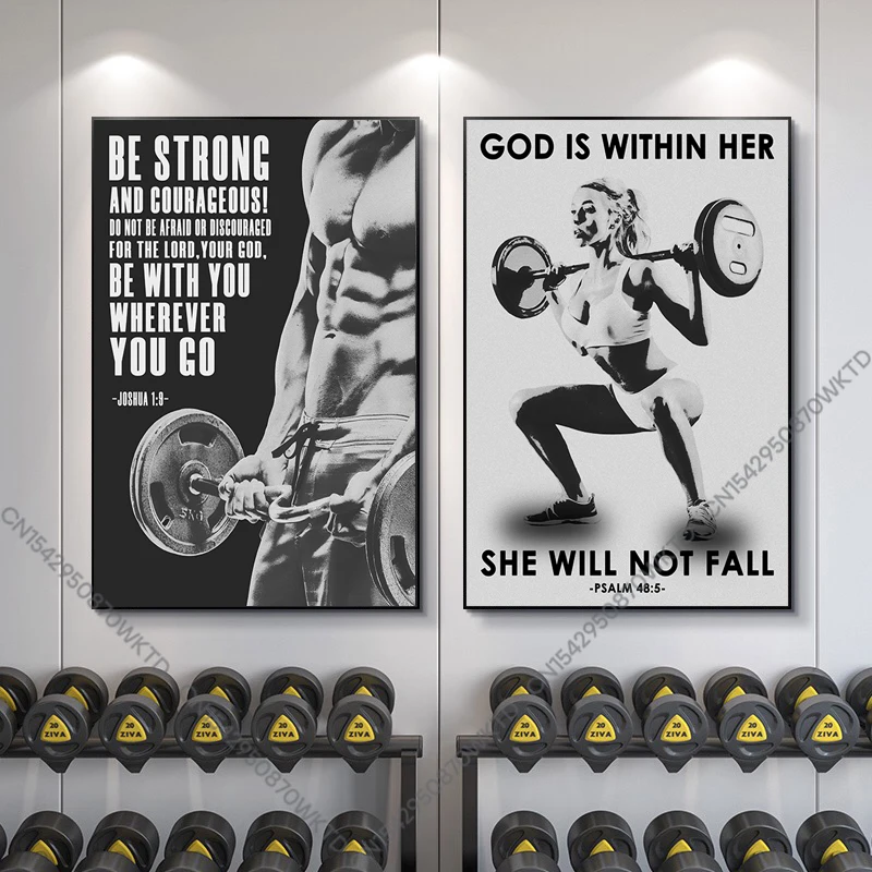 Motivation Bible Verses Posters Gym Bodybuilding Fitness Strength Barbell Poster Canvas Painting Wall Art Picture Home Gym Decor
Motivation Bible Verses Posters Gym Bodybuilding Fitness Strength Barbell Poster Canvas Painting Wall Art Picture Home Gym Decor