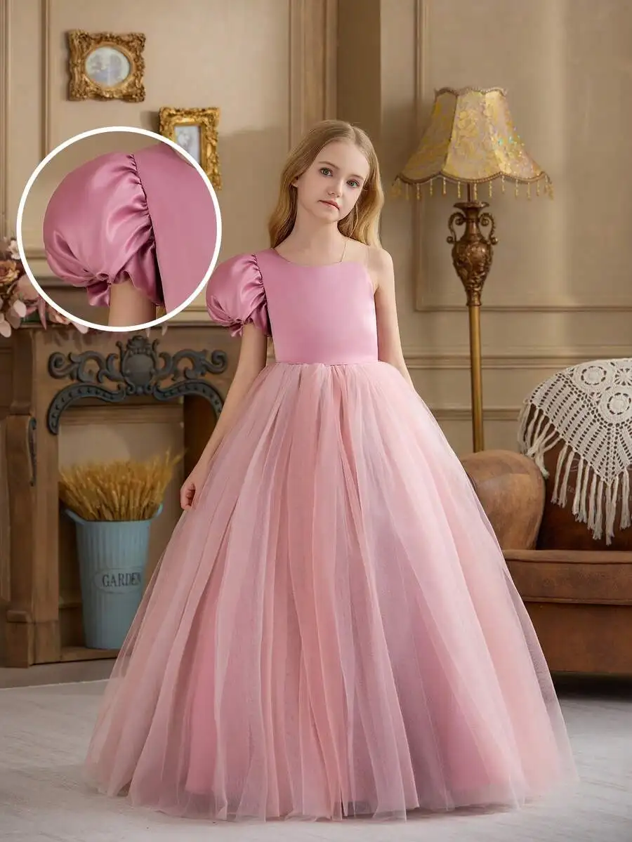 Pink Floral Petal Sleeve Tulle Ball Gown Dress For Formal Party Prom
Pink Floral Petal Sleeve Tulle Ball Gown Dress For Formal Party Prom
