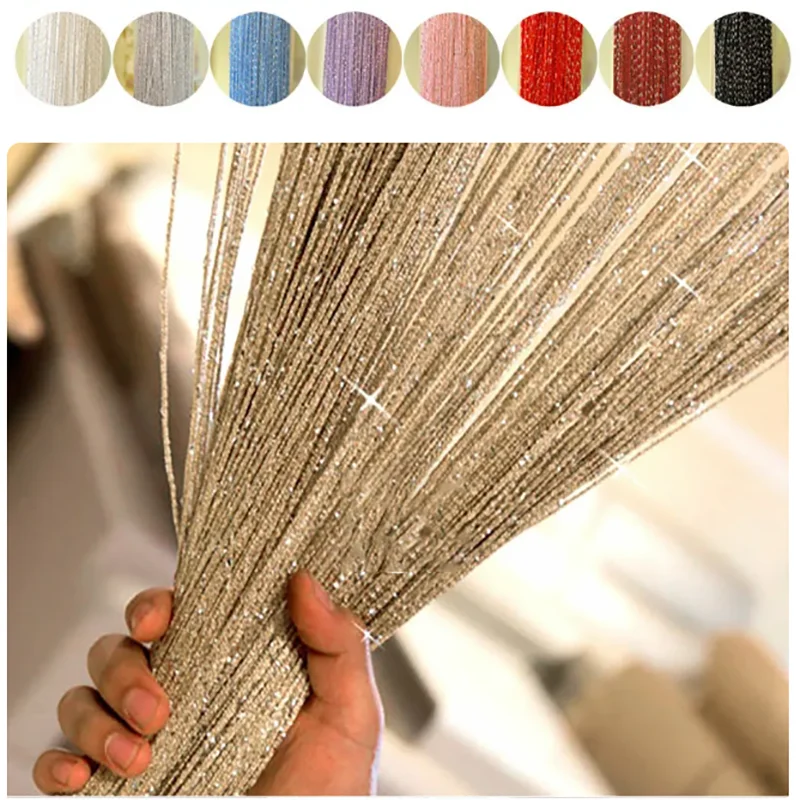 New Glitter Door String Curtain Silver Ribbon Shiny Tassel Flash Line Curtain Valance for Window Room Home Decoration
New Glitter Door String Curtain Silver Ribbon Shiny Tassel Flash Line Curtain Valance for Window Room Home Decoration