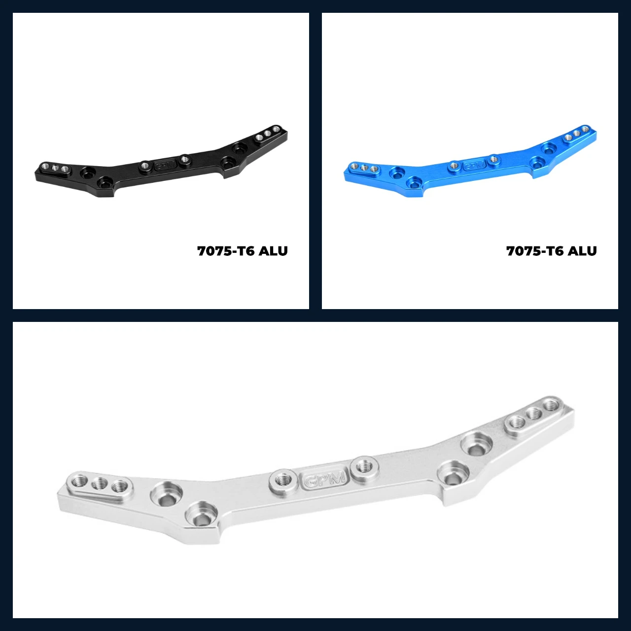 GPM 7075-T6 Alloy Front/Rear Shock Tower For TAMIYA 1/10 DT-04 RC Fighter Nxgen
GPM 7075-T6 Alloy Front/Rear Shock Tower For TAMIYA 1/10 DT-04 RC Fighter Nxgen