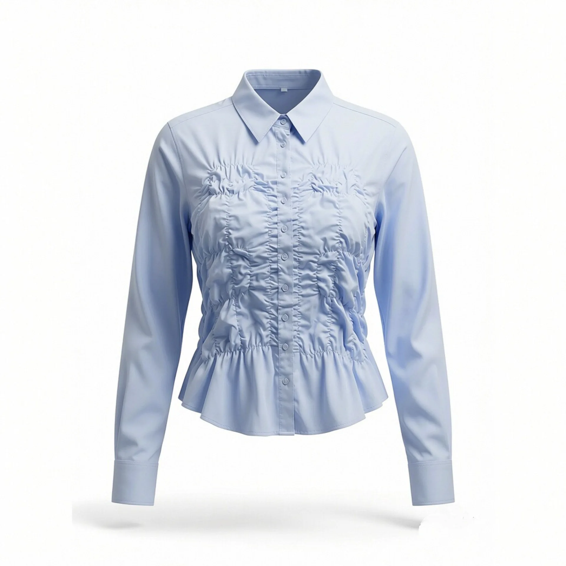 Withered New European And American Style Long Sleeved Elastic Pleated Poplin Shirt Blouses Women's Clothes Shirts Tops
Withered New European And American Style Long Sleeved Elastic Pleated Poplin Shirt Blouses Women's Clothes Shirts Tops