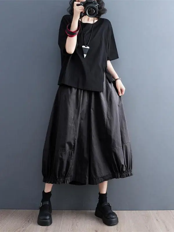 Fashionable Loose Wide Leg Pants And Short Sleeve T-Shirt Two-Piece Set Summer 2026 Casual Comfortable Elastic Waist Design
Fashionable Loose Wide Leg Pants And Short Sleeve T-Shirt Two-Piece Set Summer 2026 Casual Comfortable Elastic Waist Design