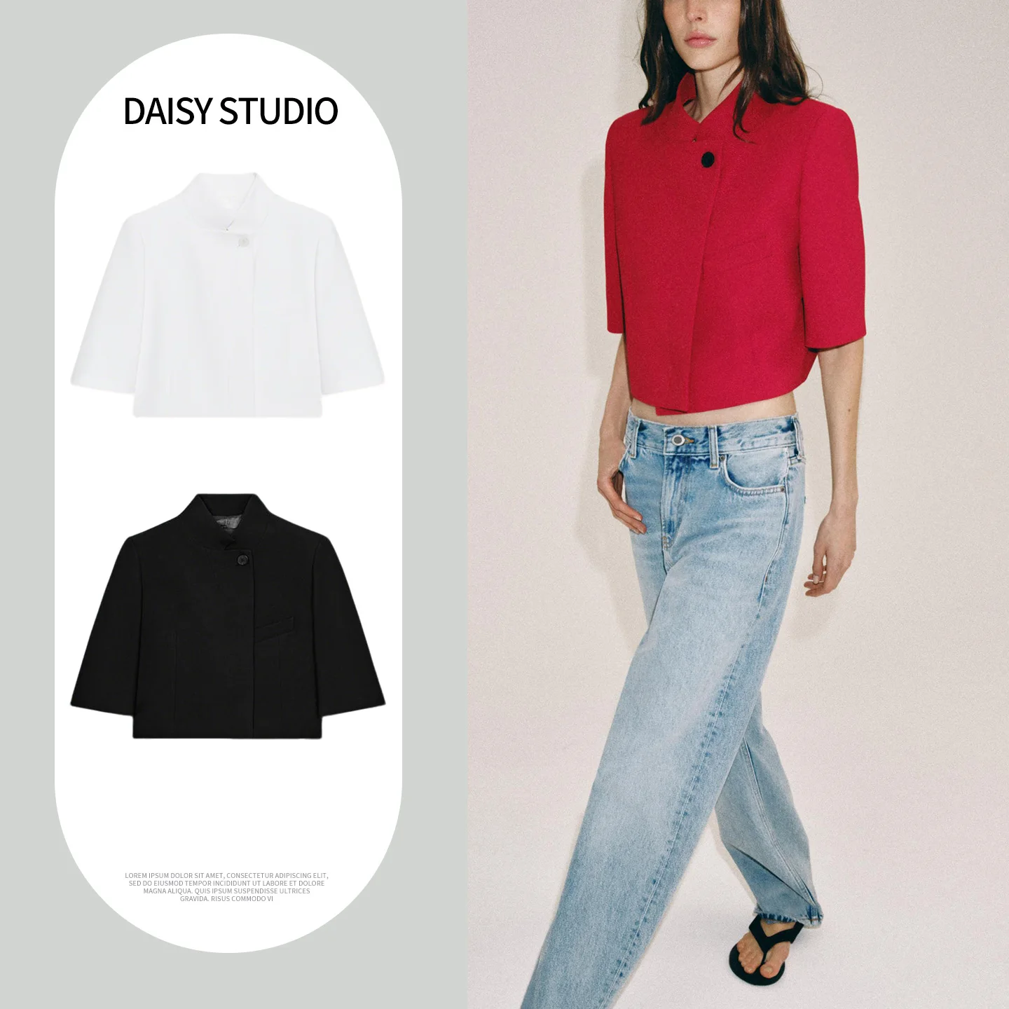 Spring Summer New Women's Commuter Style Short Sleeve High Collar Jacket Single Pocket Decorated Short Coat Polyester Fiber
Spring Summer New Women's Commuter Style Short Sleeve High Collar Jacket Single Pocket Decorated Short Coat Polyester Fiber