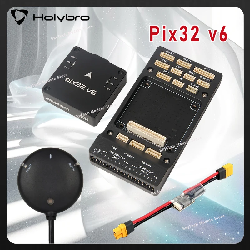 Holybro Pix32 v6 STM32H743 Flight Controller BaseBoard Mini BaseBoard Power Module for M9N/M10 GPS RC FPV Airplanes
Holybro Pix32 v6 STM32H743 Flight Controller BaseBoard Mini BaseBoard Power Module for M9N/M10 GPS RC FPV Airplanes