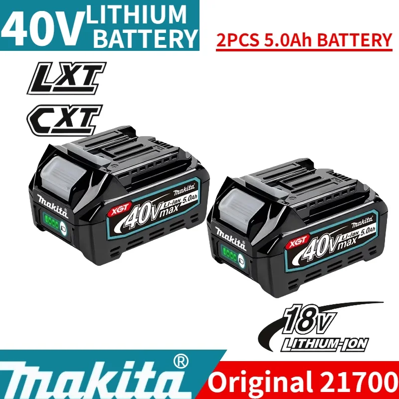 Makita 40V battery, 5.0Ah rechargeable lithium battery, Makita , BL4040, BL4025, BL4050, 40V DC40RA charger Max XGT tool battery
Makita 40V battery, 5.0Ah rechargeable lithium battery, Makita , BL4040, BL4025, BL4050, 40V DC40RA charger Max XGT tool battery