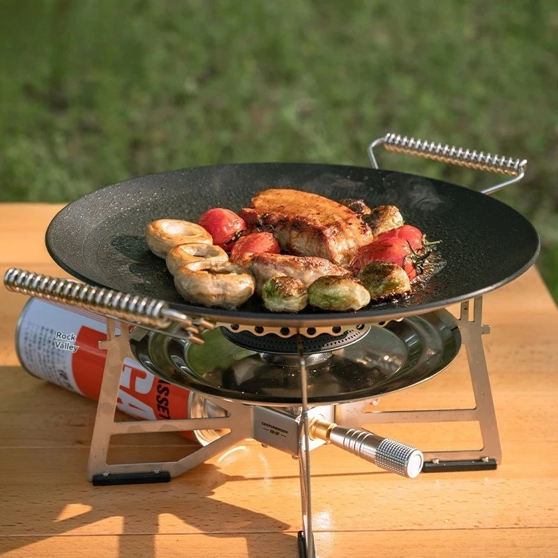 Outdoor Cookware Set Utensil Steel BBQ Grill Plate Griddle Cooking Pot Non-stick Fry Pans Campingmoon GRW-27F/GRW-33F Camping
Outdoor Cookware Set Utensil Steel BBQ Grill Plate Griddle Cooking Pot Non-stick Fry Pans Campingmoon GRW-27F/GRW-33F Camping