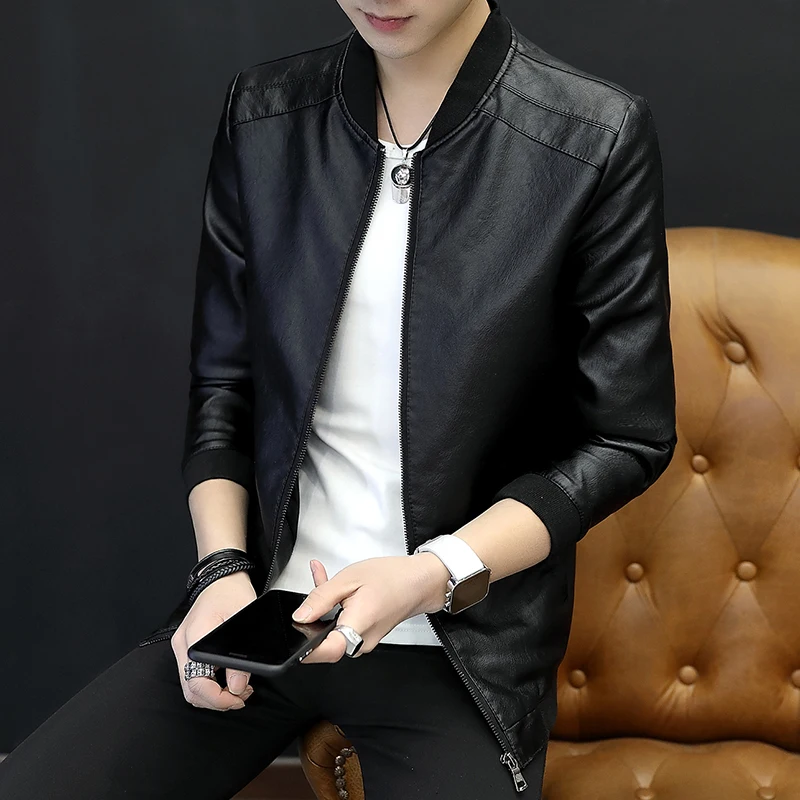 New 2025 Spring Autumn Men's Leather Jacket Slim Fit Korean Style Motorcycle Clothing Trendy PU Jacket Top For Men
New 2025 Spring Autumn Men's Leather Jacket Slim Fit Korean Style Motorcycle Clothing Trendy PU Jacket Top For Men
