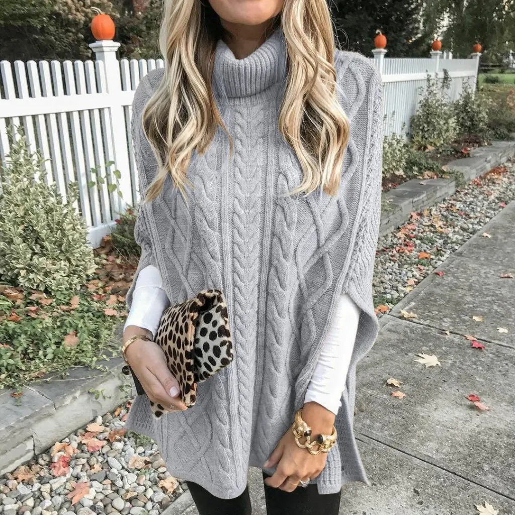 F252 High Neck Pullover Sweater for Women European And American Street Style Trendy Loose Top with Split Exclusive
F252 High Neck Pullover Sweater for Women European And American Street Style Trendy Loose Top with Split Exclusive