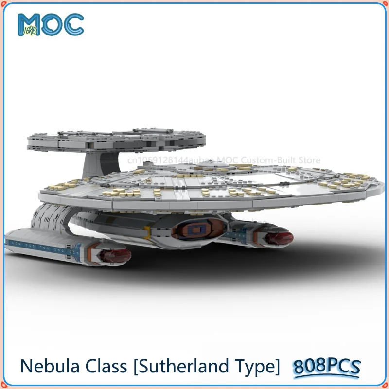 Nebula Class Sutherland Type MOC Building Blocks DIY Assemble Bricks Collection Space Display Creative Xmas Toys Gifts 808PCS
Nebula Class Sutherland Type MOC Building Blocks DIY Assemble Bricks Collection Space Display Creative Xmas Toys Gifts 808PCS
