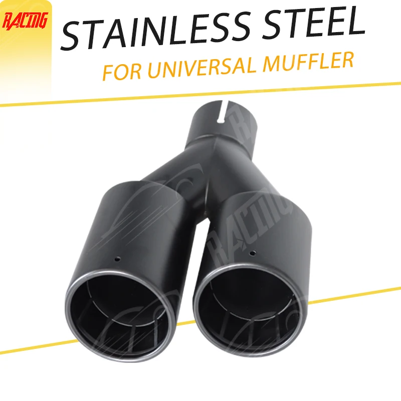 Exhaust Tips Cars Accesstories Matte Black Stainless Steel Double Outlet Car Muffler System Universal Suitable Car Tip Pipes
Exhaust Tips Cars Accesstories Matte Black Stainless Steel Double Outlet Car Muffler System Universal Suitable Car Tip Pipes