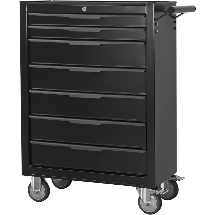 Нагрудный шкаф для инструментов с 7 ящиками, сверхпрочная металлическая конструкция большой емкости, оснащенная колесами и замком с ключом
Нагрудный шкаф для инструментов с 7 ящиками, сверхпрочная металлическая конструкция большой емкости, оснащенная колесами и замком с ключом