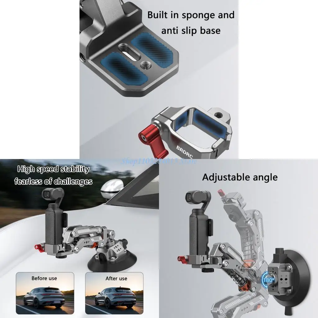 R6FF Car Mount Bracket Support Arm for Pocket 3 Car Suction Cup Bracket Mounting Bracket Car Damper Shock Absorbing Bracket
R6FF Car Mount Bracket Support Arm for Pocket 3 Car Suction Cup Bracket Mounting Bracket Car Damper Shock Absorbing Bracket