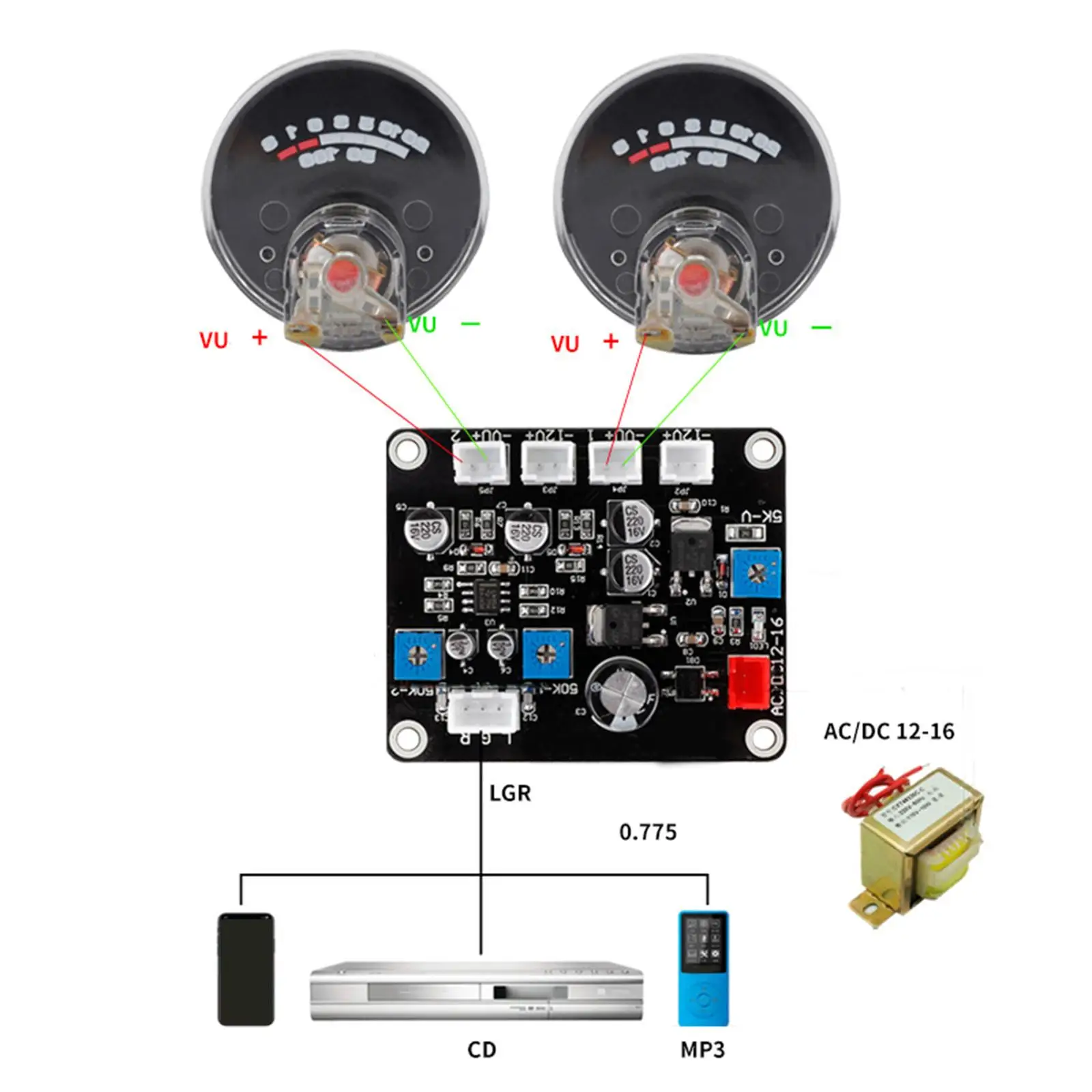 Panel VU Meter with Bk Light Electric Meter No Need Driver
Panel VU Meter with Bk Light Electric Meter No Need Driver
