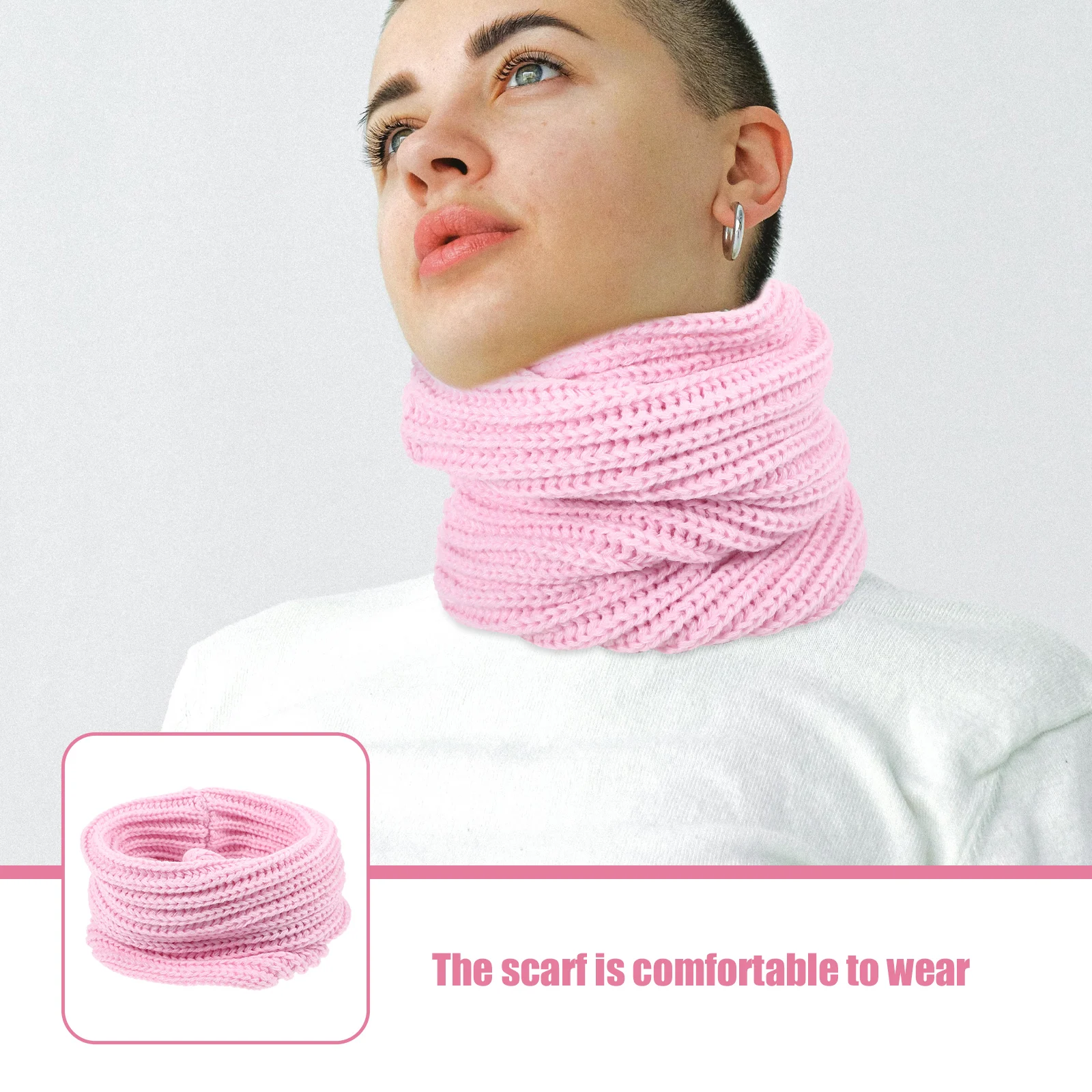 Winter Scarf for Women Small Circular Loop Knitted Collar Wrap Warm Neck Woolen Scarves Fashion StylishAccessory
Winter Scarf for Women Small Circular Loop Knitted Collar Wrap Warm Neck Woolen Scarves Fashion StylishAccessory