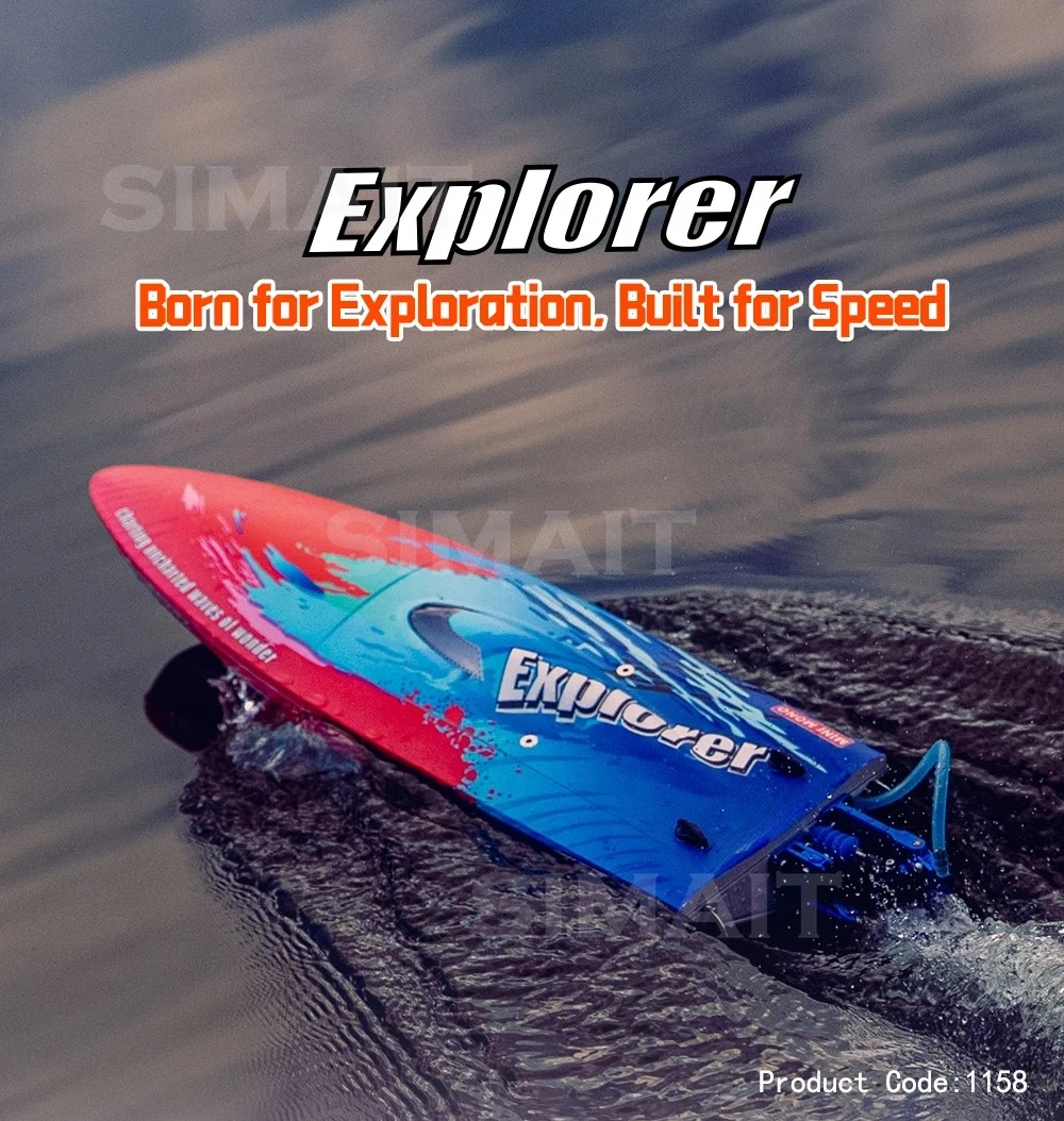For TFL 1158 Explorer Mini RC Boat RTR 60+KM/H Self-Righting Waterproof w/ Motor ESC Battery Charger
For TFL 1158 Explorer Mini RC Boat RTR 60+KM/H Self-Righting Waterproof w/ Motor ESC Battery Charger