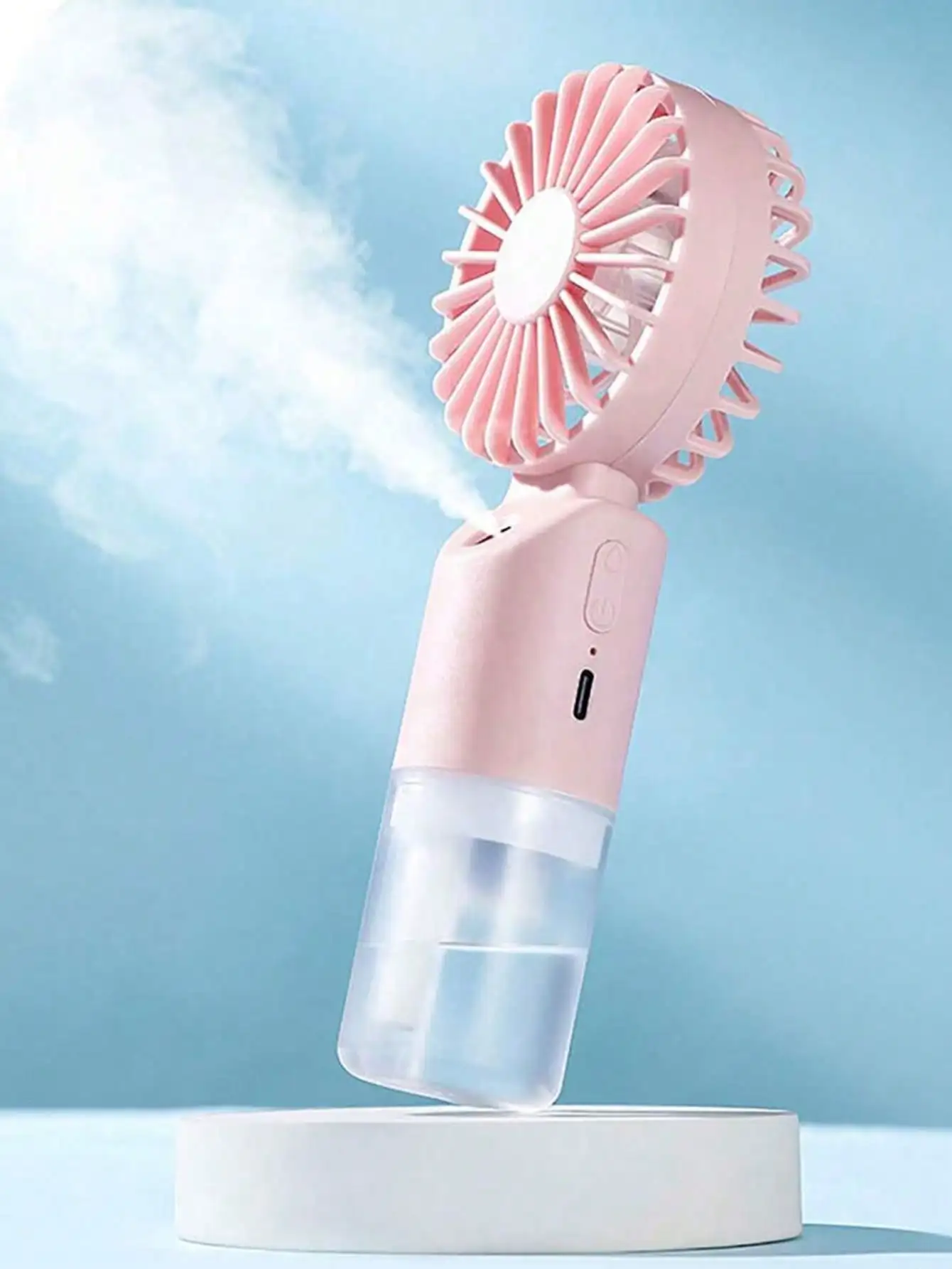 Mini Handheld Mist Fan Rechargeable Portable Electric Fan 2‑Speed Adjustable Humidifying Cooling Desktop Fan 500mAh Long Lasting Battery For Summer Indoor Outdoor Camping Student Daily Use
Mini Handheld Mist Fan Rechargeable Portable Electric Fan 2‑Speed Adjustable Humidifying Cooling Desktop Fan 500mAh Long Lasting Battery For Summer Indoor Outdoor Camping Student Daily Use