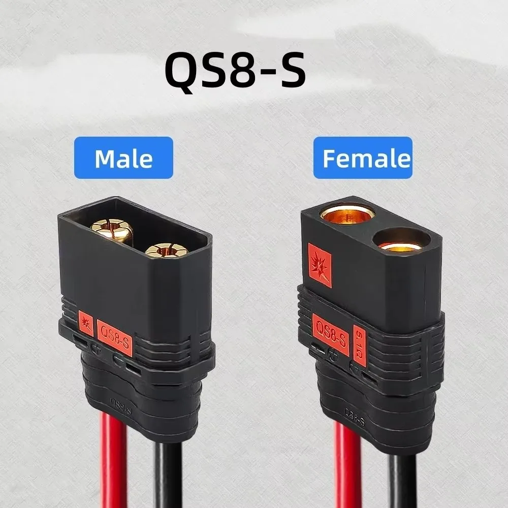 New High Current QS8-S Connector Gold Plated Anti Spark QS8P-S Battery Plug Black QS8-S M F Plug Set for RC Model Car
New High Current QS8-S Connector Gold Plated Anti Spark QS8P-S Battery Plug Black QS8-S M F Plug Set for RC Model Car
