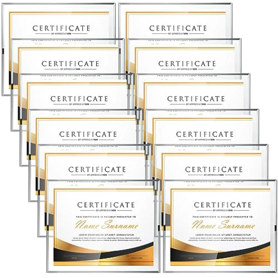 Pcs Glass Certificate Frames.5 x 11 Clear Picture Frames Bulk for Document Diploma Photo Award Tabletop Display
Pcs Glass Certificate Frames.5 x 11 Clear Picture Frames Bulk for Document Diploma Photo Award Tabletop Display