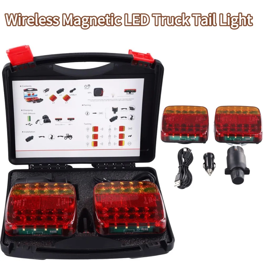 Magnetic Wireless LED Truck Tail Light Trailer Rear Taillight Signal Warning Brake Light Lamp For Caravan RV Lorry Truck
Magnetic Wireless LED Truck Tail Light Trailer Rear Taillight Signal Warning Brake Light Lamp For Caravan RV Lorry Truck