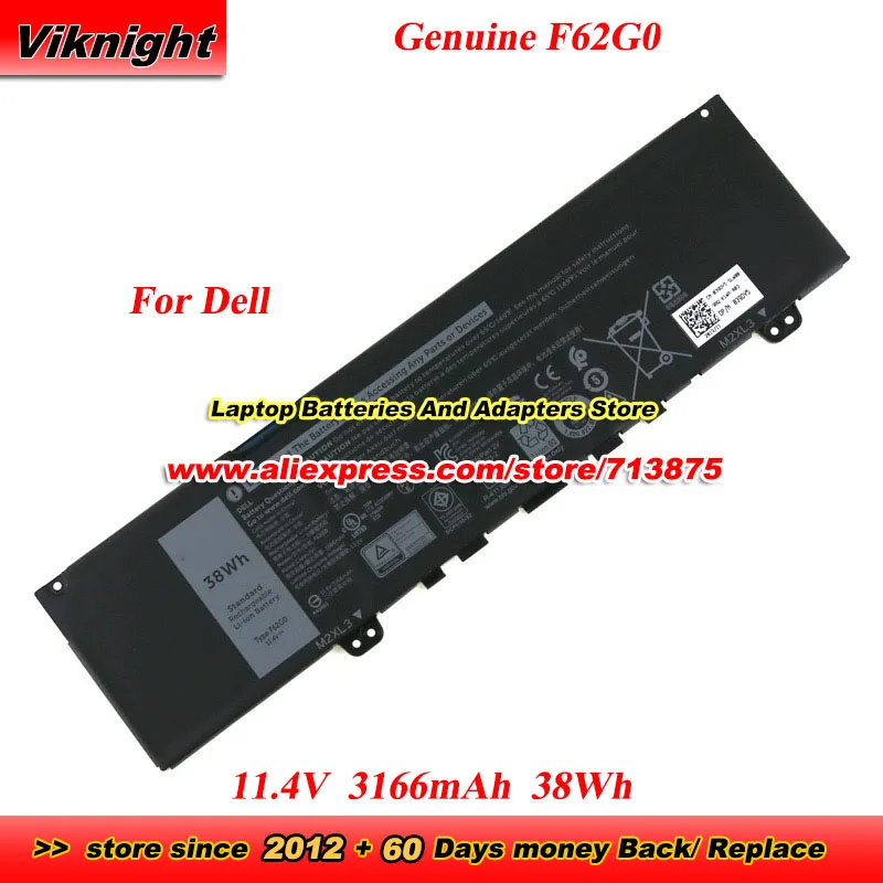 Оригинальный аккумулятор F62G0 F62GO RPJC3 39DY5 11,4 В 38 Втч для Dell 13 5370 7370 7373 7380 7386 7000 2-в-1 P83G VOSTRO 13 5370 5391
Оригинальный аккумулятор F62G0 F62GO RPJC3 39DY5 11,4 В 38 Втч для Dell 13 5370 7370 7373 7380 7386 7000 2-в-1 P83G VOSTRO 13 5370 5391