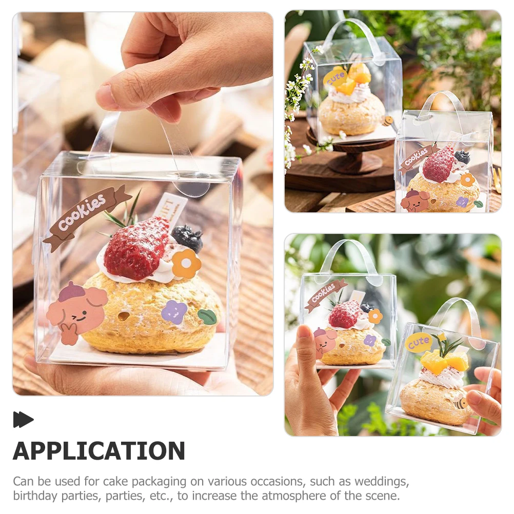 10 Pcs Square Cake Boxes Clear Transparent Handled Bakery Containers 8 5CM Portable Cake Packaging Display Holder Pastry Storage
10 Pcs Square Cake Boxes Clear Transparent Handled Bakery Containers 8 5CM Portable Cake Packaging Display Holder Pastry Storage