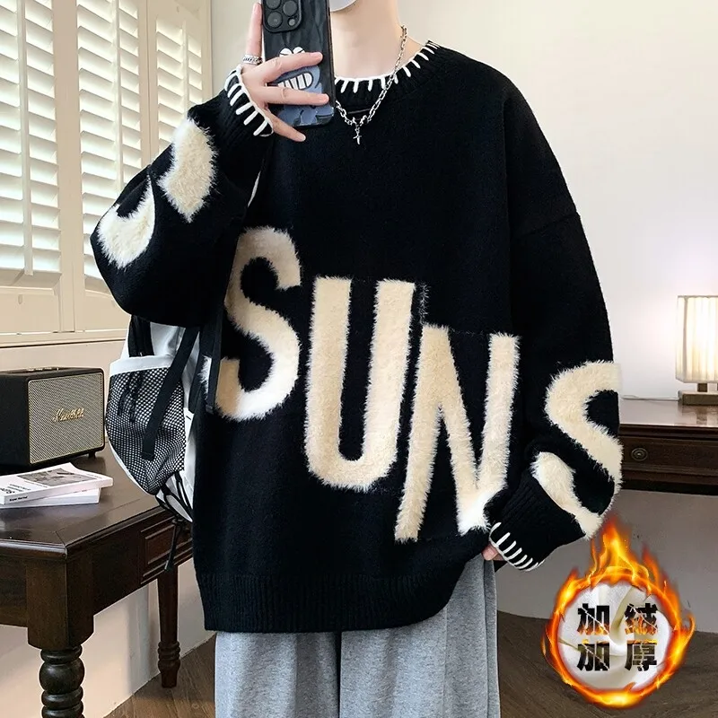 Men Knitted Sweater Pullovers English character Printing Round Neck Sweater 2025 Autumn/Winter Designer Quality Casual Jumper
Men Knitted Sweater Pullovers English character Printing Round Neck Sweater 2025 Autumn/Winter Designer Quality Casual Jumper
