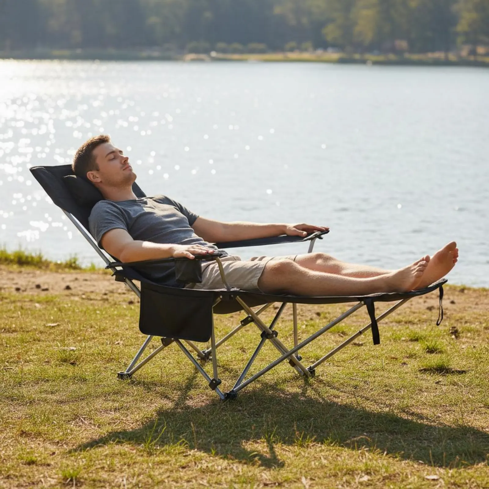 Portable Camping Recliner Long-Lasting Material Lightweight Folding Beach Chair Portable Lounge Chair Detachable Pillow
Portable Camping Recliner Long-Lasting Material Lightweight Folding Beach Chair Portable Lounge Chair Detachable Pillow