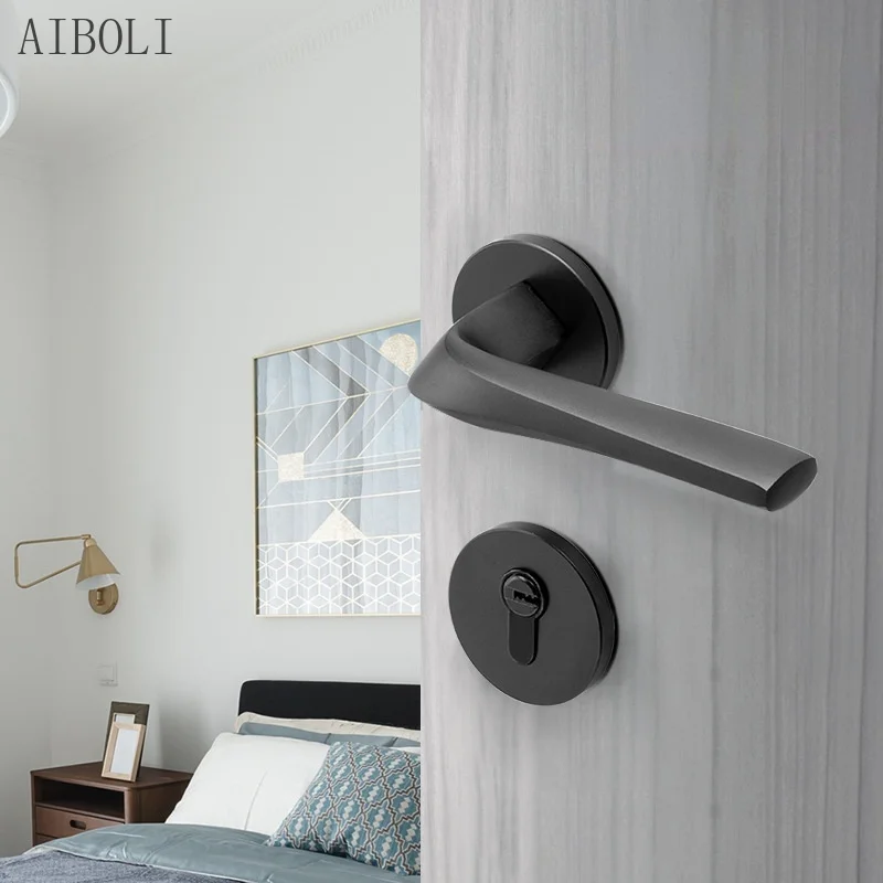 Black Interior Door Lock Space Aluminum Silent Handle Solid Wood Door Sliding Door Universal Split Bedroom Door Lock
Black Interior Door Lock Space Aluminum Silent Handle Solid Wood Door Sliding Door Universal Split Bedroom Door Lock