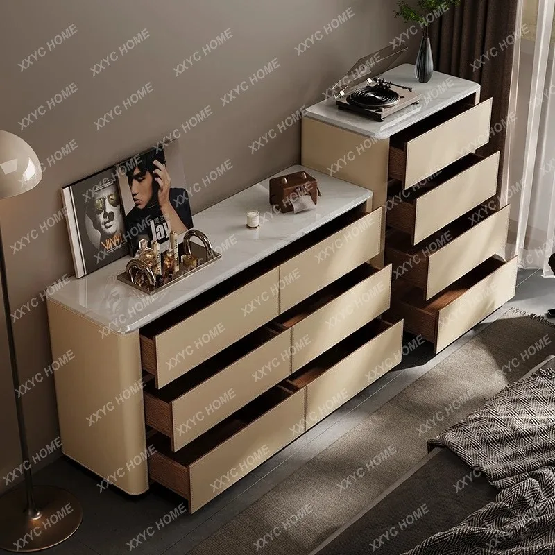 Marble chest saddle leather living room chest modern solid wood drawer storage
Marble chest saddle leather living room chest modern solid wood drawer storage