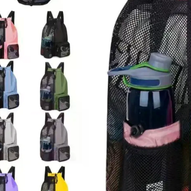 Breathable Black Mesh Drawstring Backpack With Side Pocket Durable Straps For Gym Swim Beach Outdoor Travel
Breathable Black Mesh Drawstring Backpack With Side Pocket Durable Straps For Gym Swim Beach Outdoor Travel
