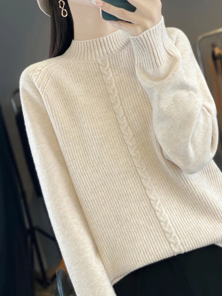 Утепленный вязаный свитер с высоким воротником, осенне-зимняя базовая кофта, женский свободный свитер с длинными рукавами в корейском стиле
Утепленный вязаный свитер с высоким воротником, осенне-зимняя базовая кофта, женский свободный свитер с длинными рукавами в корейском стиле
