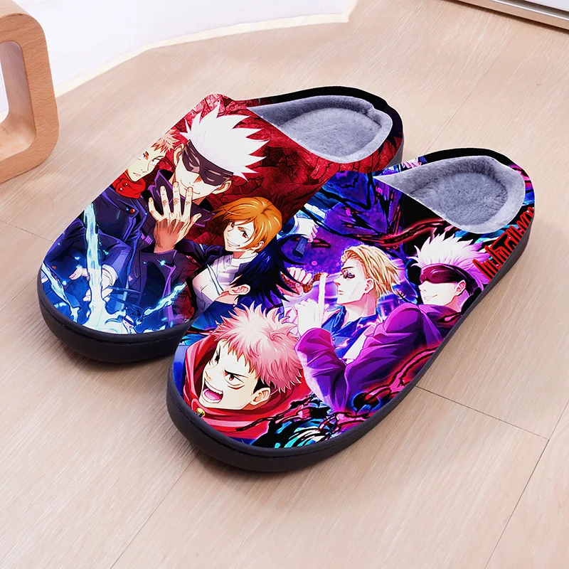 Jujutsu Kaisen Anime Winter Plush Slippers Couple's Indoor Non-slip House Slides Men and Women Toe Wrap Home Cotton Shoes Gift
Jujutsu Kaisen Anime Winter Plush Slippers Couple's Indoor Non-slip House Slides Men and Women Toe Wrap Home Cotton Shoes Gift