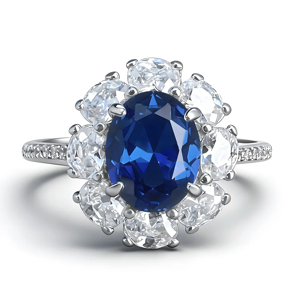 S925 sterling silver imitation sapphire ring, high-end color treasure women's exquisite high-end jewelry
S925 sterling silver imitation sapphire ring, high-end color treasure women's exquisite high-end jewelry