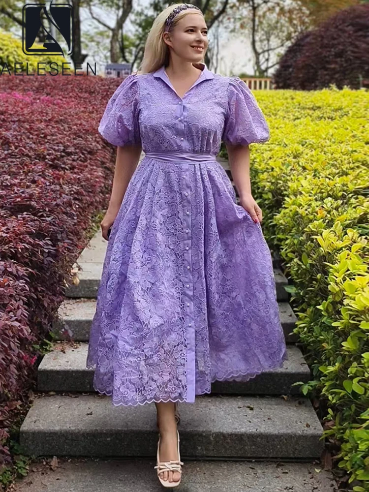 AELESEEN Loose Casual Spring Summer Midi Dress Women Puff Sleeve Belt Flower Embroidery Fashion Design Vintage Retro Party
AELESEEN Loose Casual Spring Summer Midi Dress Women Puff Sleeve Belt Flower Embroidery Fashion Design Vintage Retro Party