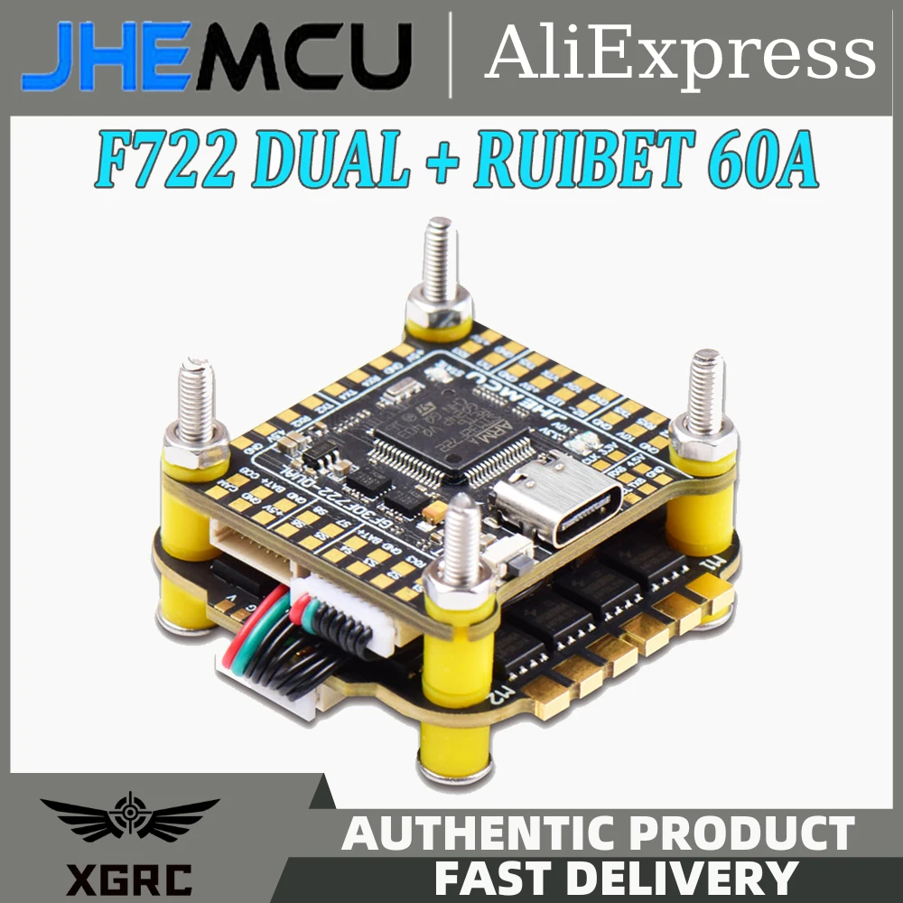 JHEMCU F7 Stack F722 двойной контроллер полета с RuiBet 60A ESC 3-6S 30,5*30,5 мм для RC FPV Freestyle Drone
JHEMCU F7 Stack F722 двойной контроллер полета с RuiBet 60A ESC 3-6S 30,5*30,5 мм для RC FPV Freestyle Drone