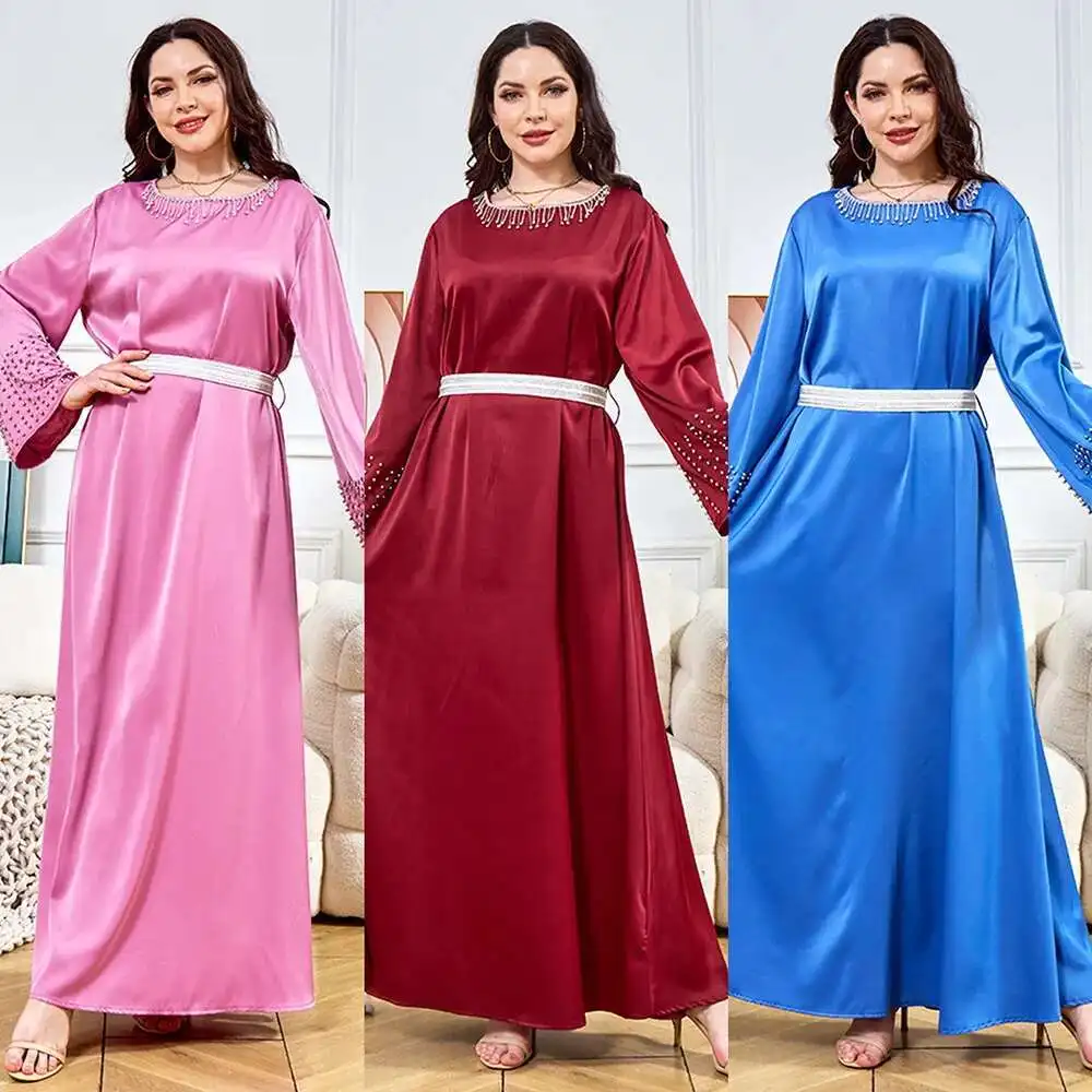 Women's Clothing Factory Muslim Long Robe Women's Long Skirt New Style Diamond Inlaid Light Luxury Dress Big Swing Dress Elegant
Women's Clothing Factory Muslim Long Robe Women's Long Skirt New Style Diamond Inlaid Light Luxury Dress Big Swing Dress Elegant
