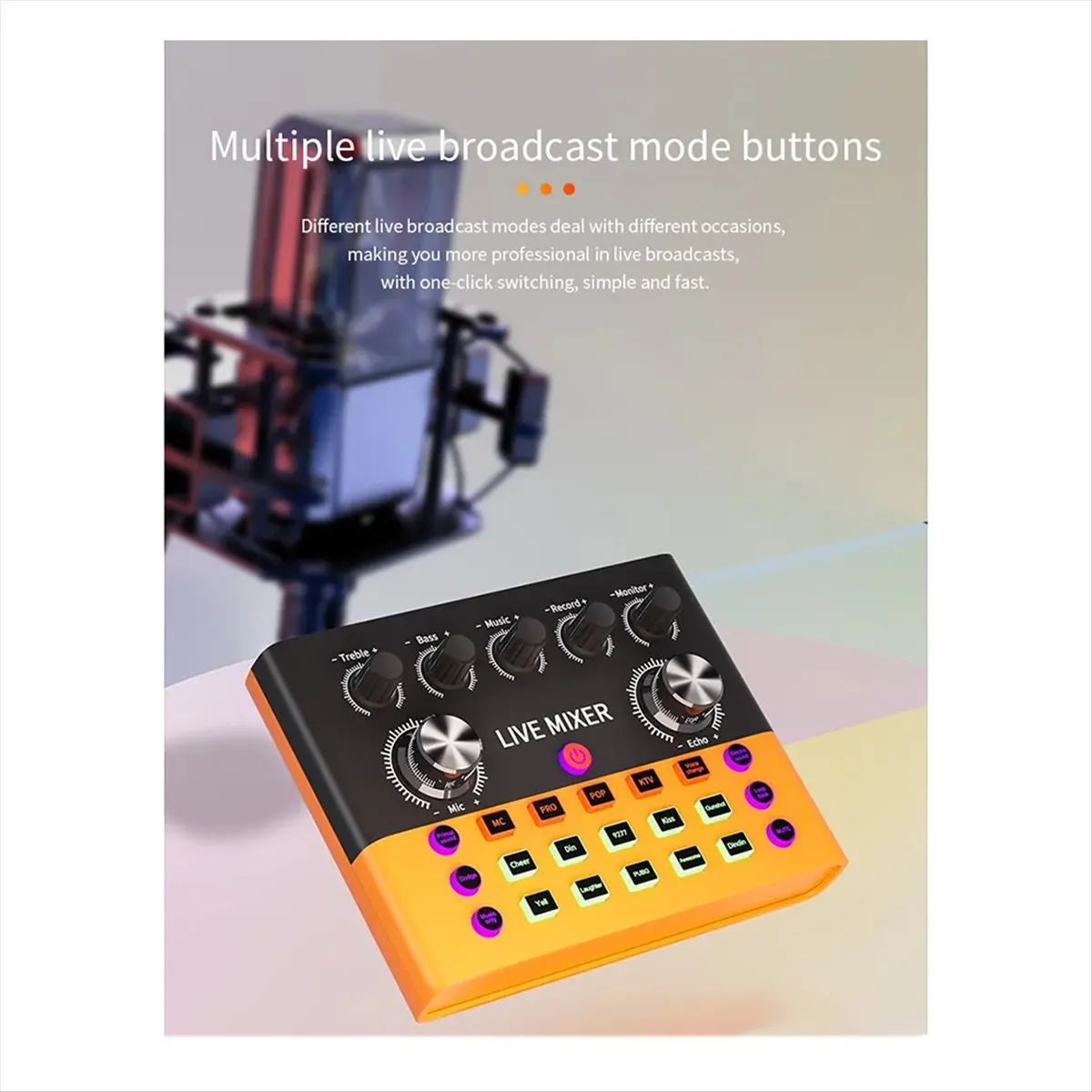 (A96Z) Professional Sound Card Live Sound Mixer Streaming Live Broadcast Podcast Recording Studio Equipment Voice Changer
(A96Z) Professional Sound Card Live Sound Mixer Streaming Live Broadcast Podcast Recording Studio Equipment Voice Changer