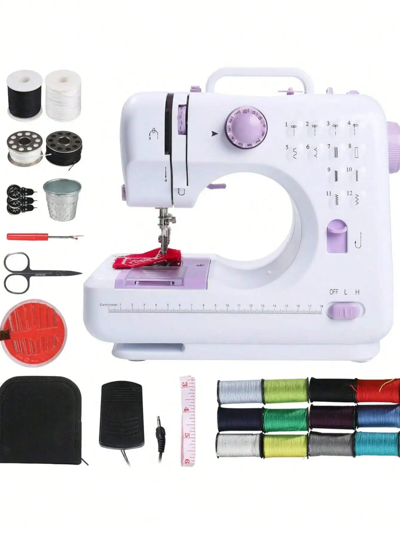 Portable Mini Electric Sewing Machine for Beginners 12 Stitches Foot Pedal Night Light Speed Control for DIY Home Sewing Mending
Portable Mini Electric Sewing Machine for Beginners 12 Stitches Foot Pedal Night Light Speed Control for DIY Home Sewing Mending