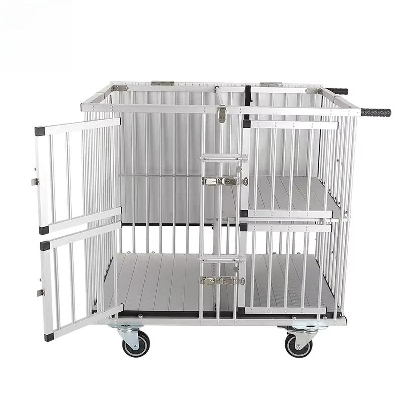 Professional Aluminum Dog Cage Trolley Large Pet Portable Show Trolleys With Solid Pattern and Snap Button Closure
Professional Aluminum Dog Cage Trolley Large Pet Portable Show Trolleys With Solid Pattern and Snap Button Closure