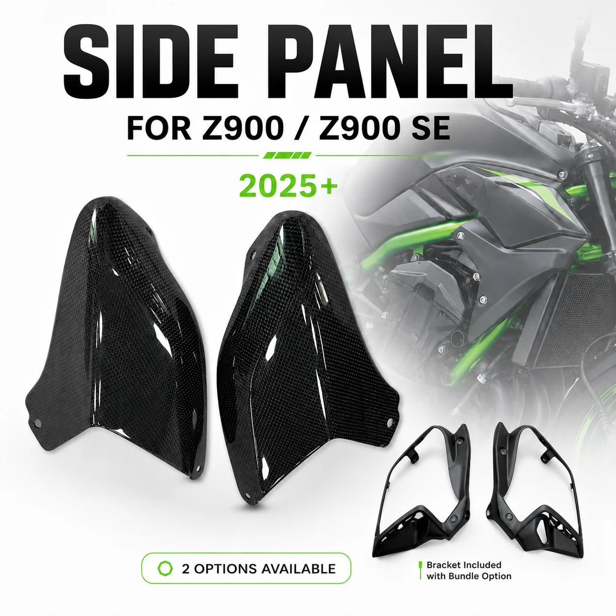 Side Fairing Cover Tank Side Panel with Bracket Carbon Fiber Trim for Kawasaki Z900 Z 900 Z900 SE 2025+ Motorcycle Accessories
Side Fairing Cover Tank Side Panel with Bracket Carbon Fiber Trim for Kawasaki Z900 Z 900 Z900 SE 2025+ Motorcycle Accessories