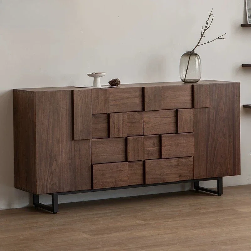 Black Walnut Color Sideboard Cabinet Modern Living Room Cabinet Japanese Entrance Storage Drawer Cabinet Console Wood Furniture
Black Walnut Color Sideboard Cabinet Modern Living Room Cabinet Japanese Entrance Storage Drawer Cabinet Console Wood Furniture