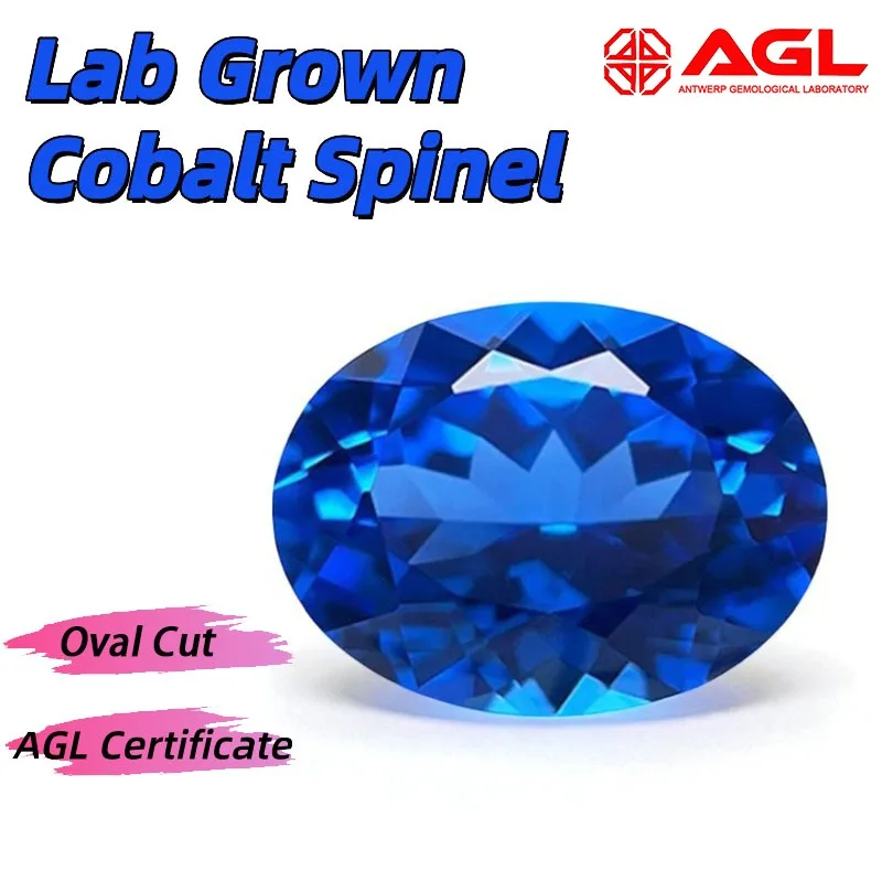 Lab Grown Cobalt Spinel Oval Cut Blue Demon Color Gemstone for DIY Ring Necklace Main Materials Selectable AGL Certificate
Lab Grown Cobalt Spinel Oval Cut Blue Demon Color Gemstone for DIY Ring Necklace Main Materials Selectable AGL Certificate