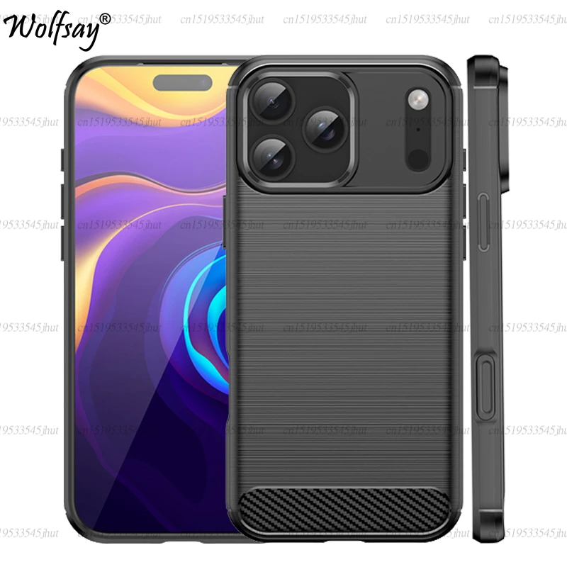 Мягкий чехол из ТПУ для iPhone 17 Pro Max, противоударная силиконовая задняя крышка из углеродного волокна, чехол для iPhone 17 Air, чехол для iPhone 17 Pro Max
Мягкий чехол из ТПУ для iPhone 17 Pro Max, противоударная силиконовая задняя крышка из углеродного волокна, чехол для iPhone 17 Air, чехол для iPhone 17 Pro Max