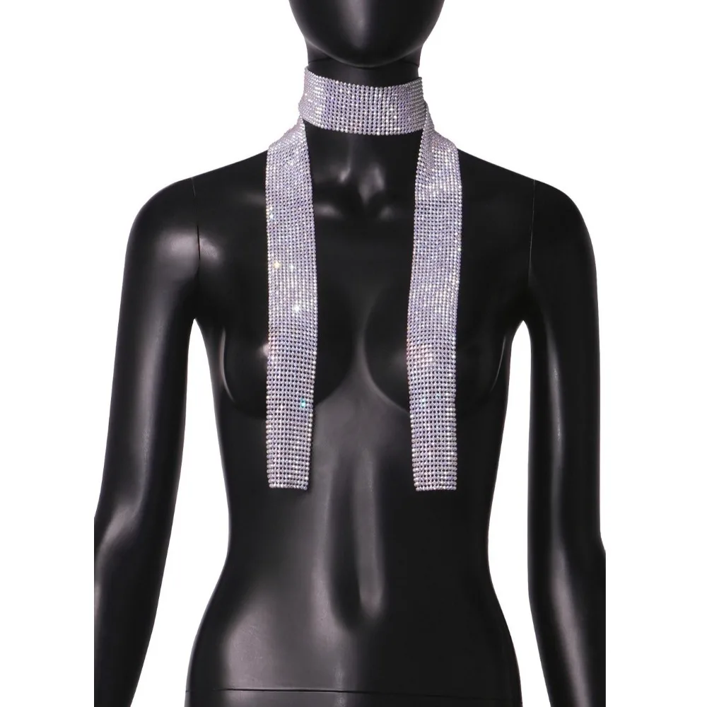 Fashion Aesthetic Sequin Scarf Punk Long Thin Cool Slender Scarf Aluminium Alloy Sexy Neck Collar Necklaces Scarf Shawl Party
Fashion Aesthetic Sequin Scarf Punk Long Thin Cool Slender Scarf Aluminium Alloy Sexy Neck Collar Necklaces Scarf Shawl Party
