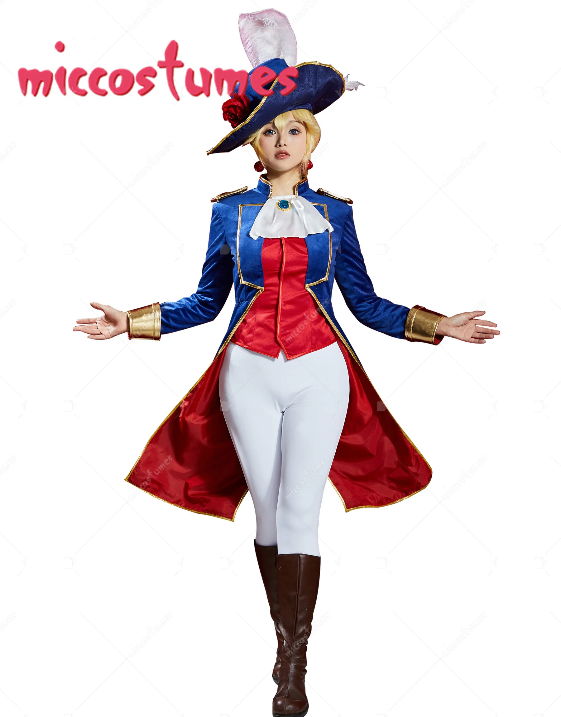 Miccostumes Princess Cosplay Costume Princess Swordfighter Blue Knight Cosplay Top and Pants with Hat Earrings
Miccostumes Princess Cosplay Costume Princess Swordfighter Blue Knight Cosplay Top and Pants with Hat Earrings
